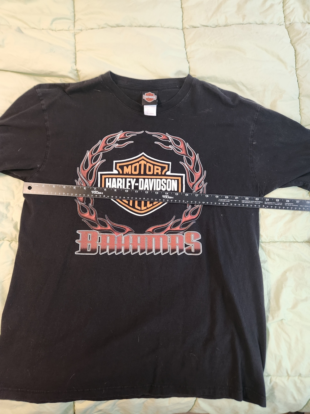 Harley-Davidson Black Short-Sleeve Tee with Flame Crest